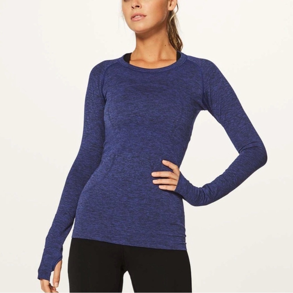 lululemon athletica Swiftly Tech Navy Long Sleeve Top